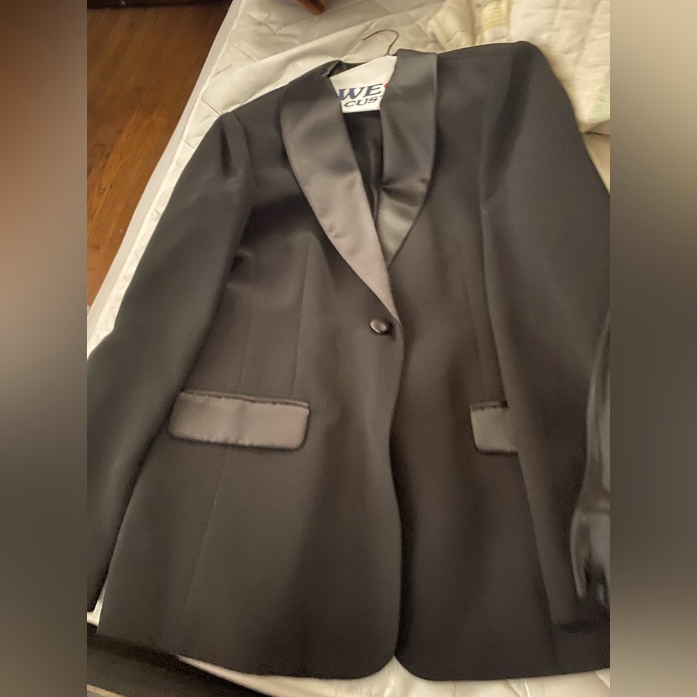 Black bartender or server blazer.